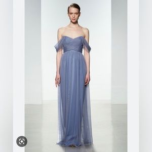 Amsale Bridesmaid Dress- Tulle; Fawn